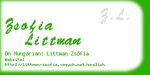 zsofia littman business card